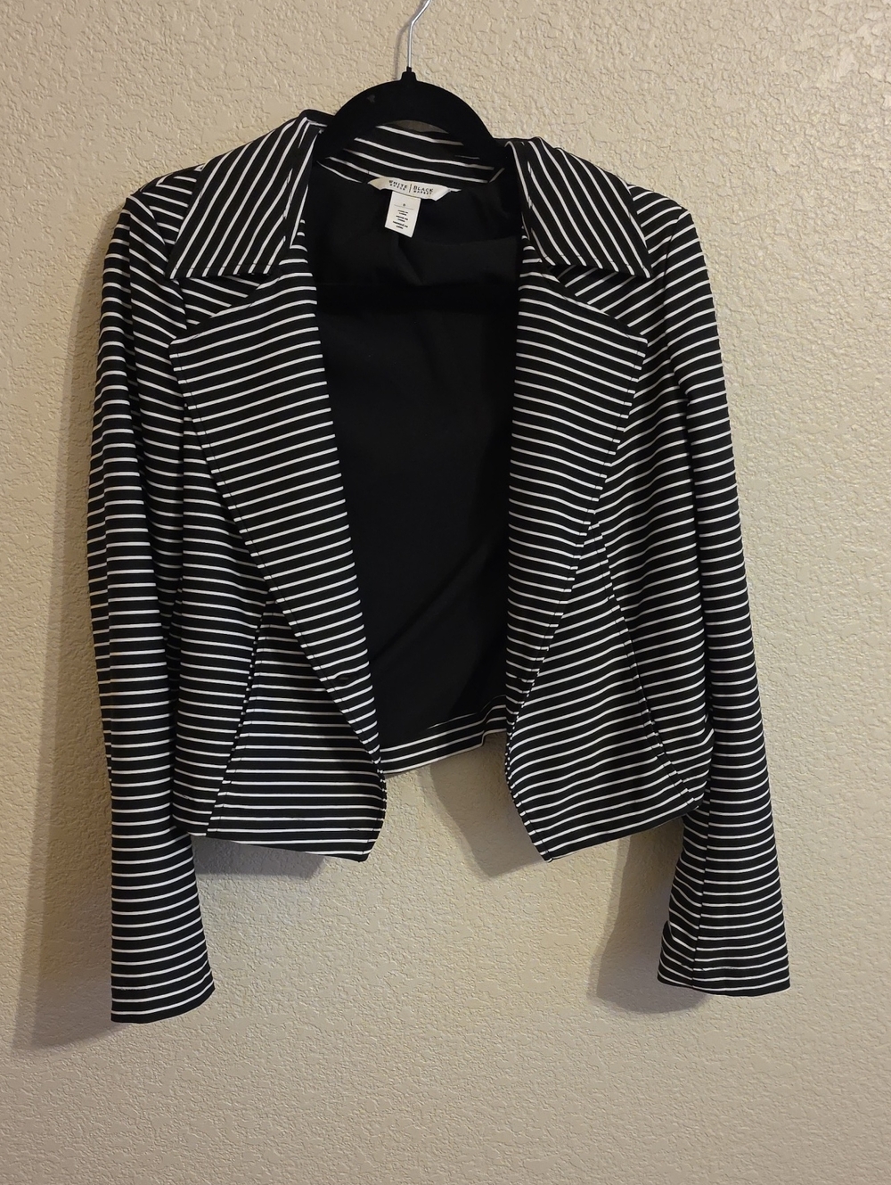 WHBM Black and White strip jacket